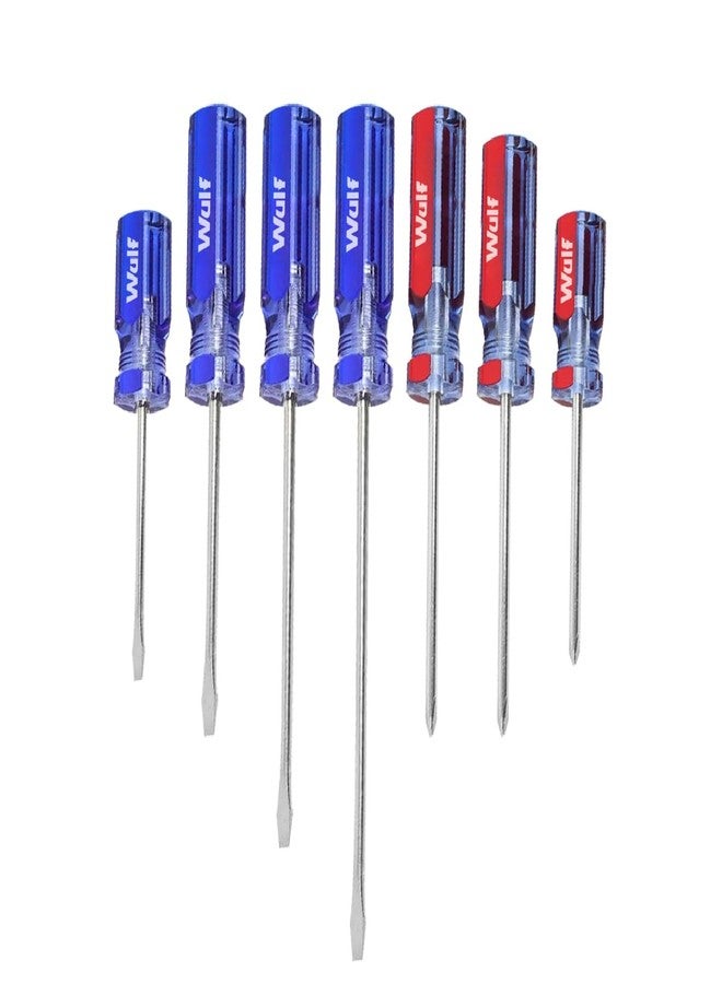 WULF 7-Piece Screwdriver Set with Magnetized Tips | Precision Screwdrivers for Terminal Blocks, Control Cabinets, Relays & Sockets | Complete Hand Tool Kit for Home & Professional Use - Image 1
